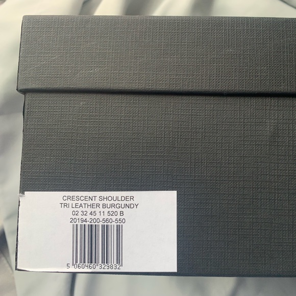 Strathberry Crescent Shoulder Bag in Navy/Vanilla/Burgundy - Picture 7 of 14